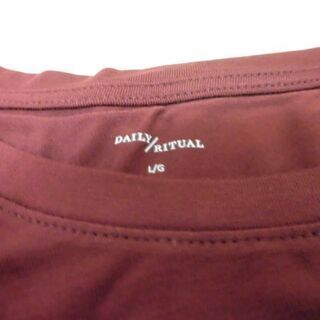 579　♪未使用品　 [Daily Ritual] スクープネック ジャージー素材 スタンダードフィット 半袖 Tシャツワンピース レディース　Lサイズ　５枚セットの画像