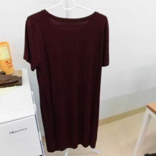 579　♪未使用品　 [Daily Ritual] スクープネック ジャージー素材 スタンダードフィット 半袖 Tシャツワンピース レディース　Lサイズ　５枚セットの画像