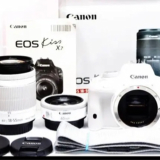 ❤️おすすめ一眼レフ❤️Canon EOS kiss X7❤️ホワイトカラー❤️の画像