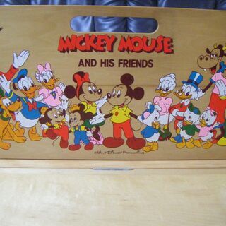 ディズニー　木製 ベンチチェスト　アンティーク　レトロ の画像