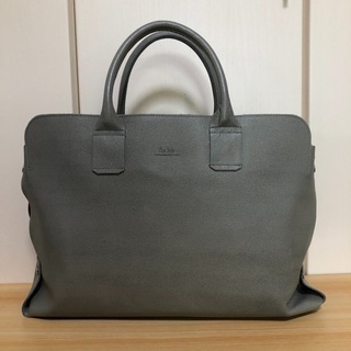 【美品】ACE plus style ビジネスレザーバッグ　グレー
