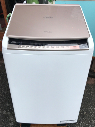 ◆動作品◆乾燥/カビ取り機能付き！HITACHI 洗濯乾燥機 ビートウォッシュ 2016年製 8kg/4.5kg BW-DV80A 日立 洗濯機 縦型