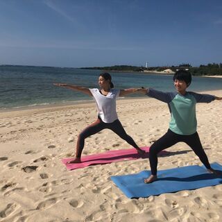 心と体を開放❣読谷村でビーチヨガ🏖の画像