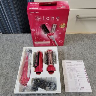 【未使用】テスコム ドライヤー カールタイプ マイナスイオン付 ione スパークルピンク TIC915-Pの画像