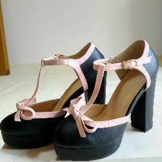 【パンプス】厚底・太ハイヒール11cmの画像