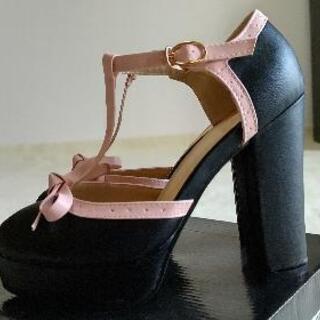 【パンプス】厚底・太ハイヒール11cmの画像