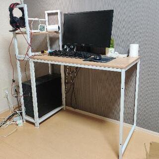 [水戸市三の丸]作業用デスク+ゲーミングチェアーセット販売の画像