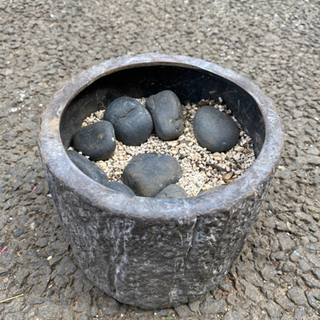 植木鉢　砂利入り　現状品　小サイズ