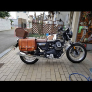 バイク用　本革　リアバッグ