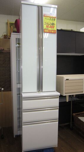 R219 高級 シギヤマ家具 スリム食器棚、キッチンボード、幅40cm