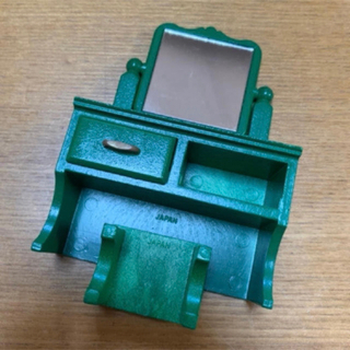レア★シルバニアファミリー  緑 鏡台セット 箱付★初期の画像