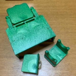 レア★シルバニアファミリー  緑 鏡台セット 箱付★初期の画像