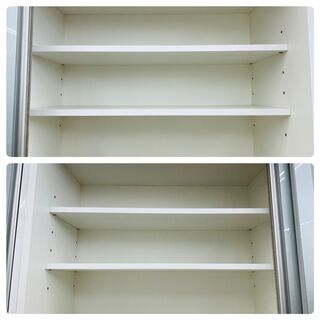 ⭐松田家具 2面レンジボード ✨定価￥109,780✨ 人気のホワイト ソフトクローザー⭐の画像