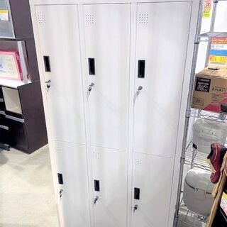 6人用スチールロッカー　900×515×1795　ホワイト　美品...