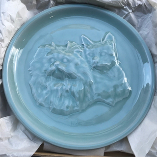 猫の陶器皿①の画像