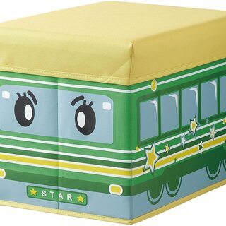 キッズ かたづけ ボックス M きゅうきゅうしゃ　グリーンバスの画像