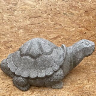 石灯篭 亀 カメ 全長84㎝ 重さ約150kg位 庭石 観賞石 日本庭園 オブジェ 時代物　/SL1の画像