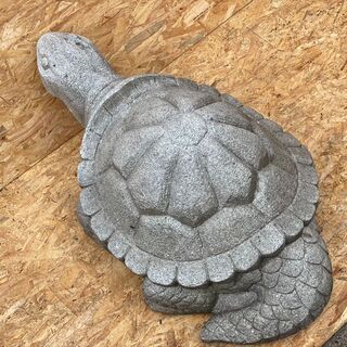 石灯篭 亀 カメ 全長84㎝ 重さ約150kg位 庭石 観賞石 日本庭園 オブジェ 時代物　/SL1の画像