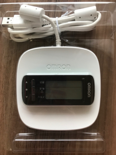 美品 オムロン活動量計(ブルー)