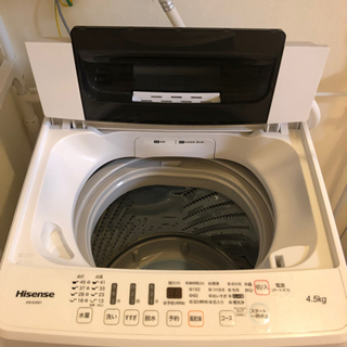 【美品】2016年製　ハイセンス　洗濯機　4.5kg