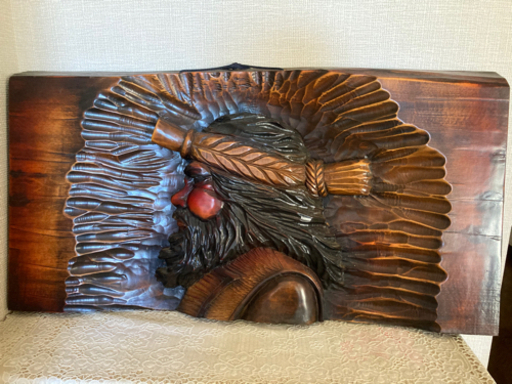 木彫りのアイヌ