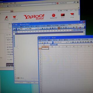 ■Windows XP HITACHI デスクトップパソコン 19インチ液晶モニター PCF-DT319 セット DVD Excel Word 2003 PCF-AR37LA PC ディスプレイの画像