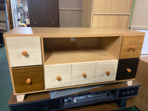 激安 可愛い収納付きTVボード