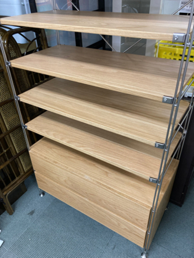 【1/27確約済み】無印良品MUJI【?これは良い?使い方自由自在???】無印良品 ステンレスユニットシェルフ 食器棚 本棚 飾り棚
