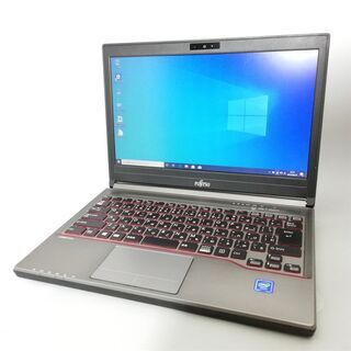 中古良品 日本製 13.3型 富士通 E736/P ノートパソコン 第6世代 Celeron 8GB 500G DVDマルチ 無線 カメラ Bluetooth Win10 Office