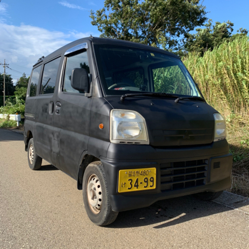 軽バン車検1年付き】三菱ミニキャブバンマットブラックオールペン即