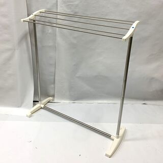 売切りセール！タオルハンガー ホワイト 物干し台 幅76×奥行2...