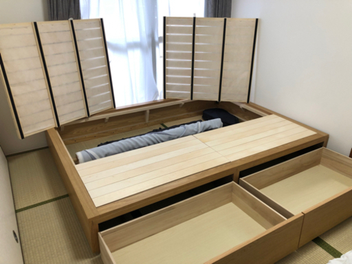 無印良品/ダブルベット/ベッド下収納/引き出し付/ コレクション 無印