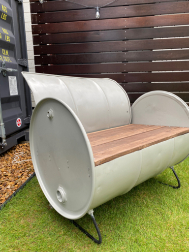 ドラム缶チェア　ライトグレー