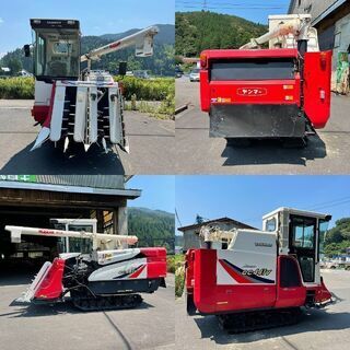 ヤンマー 4条刈り コンバイン GC441V キャビン グレン 41馬力 628時間 湿地用クローラの画像