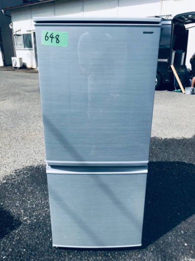 ✨2018年製✨648番 シャープ✨ノンフロン冷凍冷蔵庫✨SJ-D14D-S‼️