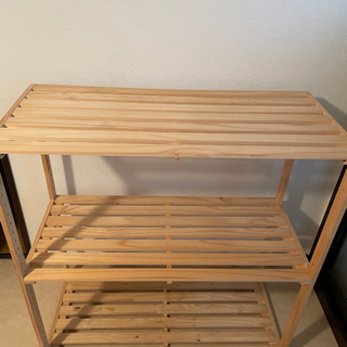 シェルフ　3段　木製棚　ニトリの画像