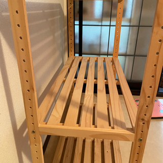 シェルフ　3段　木製棚　ニトリの画像