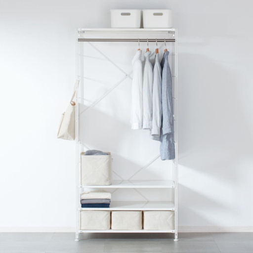 無印良品　スチールユニットシェルフ　ワードローブセット　1/2