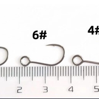 シングルフック6#,50個セット、アジング、メバリングルアー用フックの画像