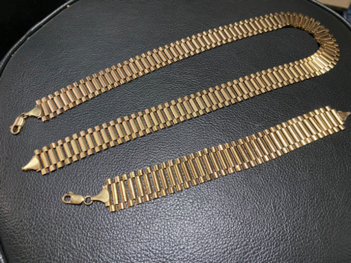 【ロレックスチェーン】10Kネックレス&ブレスレットset