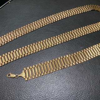【ロレックスチェーン】10Kネックレス&ブレスレットset