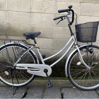 【整備済自転車】26インチ 変速なし　前タイヤ、鍵新品❗️スペア...