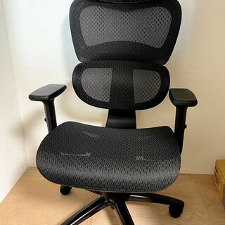 【新品】ほぼ半額　メッシュのハイバック・デスクチェア　エルゴノミクスデザインの画像