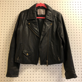 【交渉中】ライダースショートジャケット(レザー 黒)