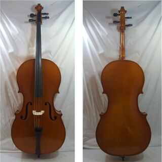 メンテ済み チェコ製 チェロ CELLO 4/4 未使用 弓 ケース付き ドイツ製 Teller駒搭載 これから始める方におすすめ！！の画像
