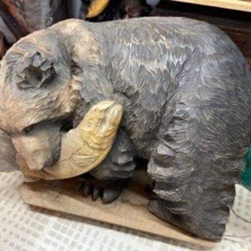 【✨珍品✨】特大 木彫熊 置物 木彫 民芸品 伝統工芸 高さ70CM 横98CM 奥50CM  ⭐⭐⭐⭐⭐⭐⭐⭐⭐⭐⭐⭐⭐⭐⭐