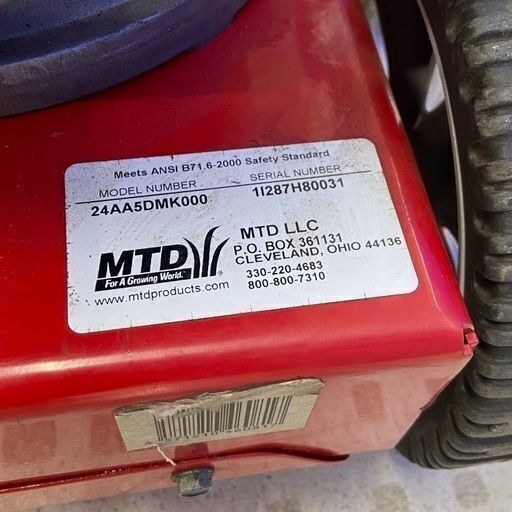 9/4??MTD 薪割り機 24AA5DMK000 123cc??