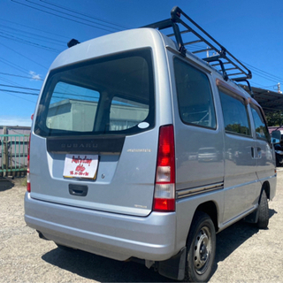 【支払い総額10.8万円】車検令和3年11月 サンバーバン 走行7万キロ台 ハイルーフ MT ポータブルナビ 修復歴無し 人気車種！乗って帰れる！の画像
