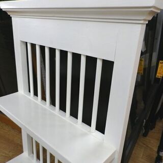 ウォールシェルフ 2段 ホワイト 幅42.5㎝ フレンチカントリー  壁掛け収納 飾り棚 ディスプレイラック　西岡店の画像