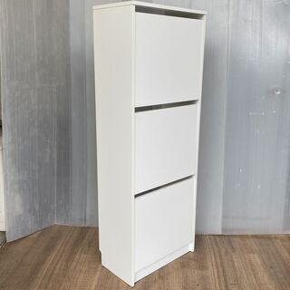 【美品】本棚☆収納ラック☆マガジンキャビネット☆ホワイトの画像